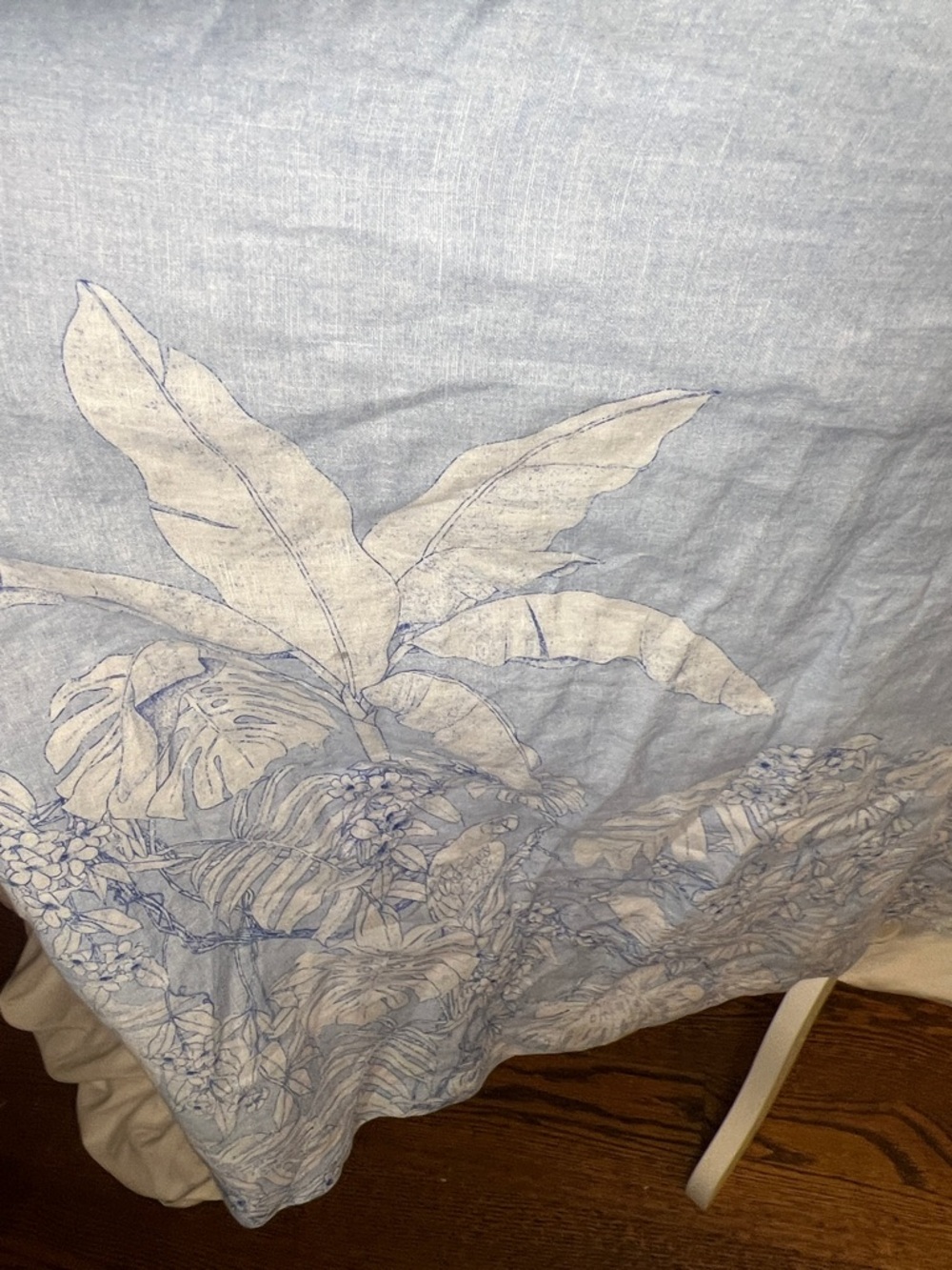 Tommy Bahama Light Blue Floral Halter Linen Maxi Dress Size 4 - Picture 9 of 16
